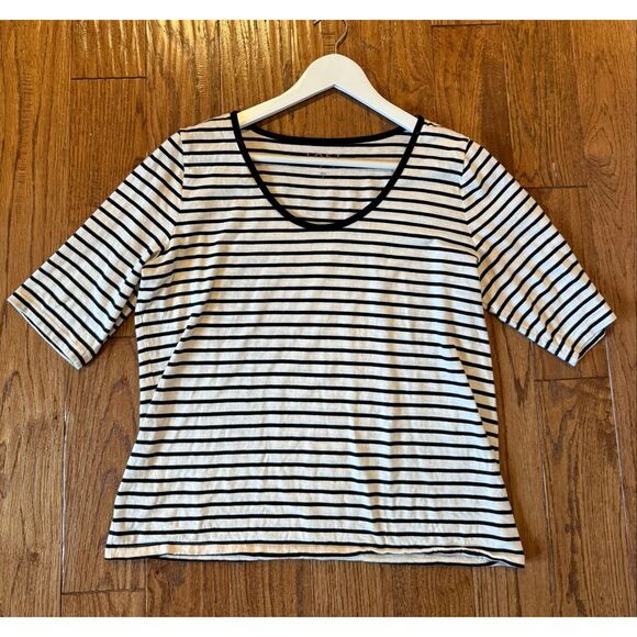 Loft Vintage soft striped crewneck top size large - Picture 6 of 9